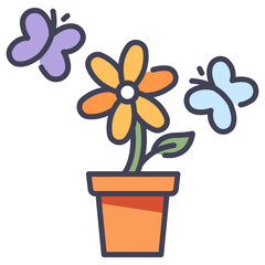 flower butterfly icon