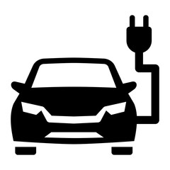Car Glyph Icon Vector