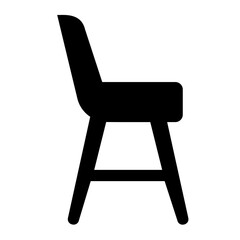 Chair Glyph Icon Vector