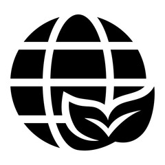 Earth Glyph Icon Vector
