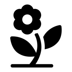 Flower Glyph Icon Vector