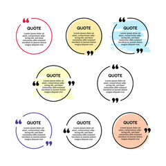 Set of quote box frames