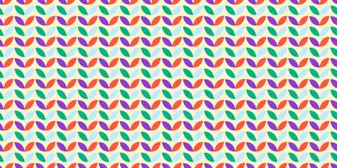 Smooth abstract decorative foliage and floral patterns on a colorful background