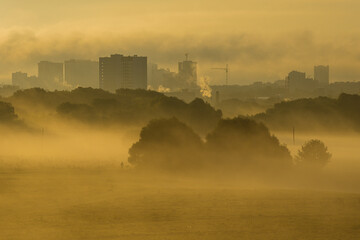 fog over the city