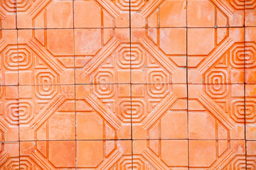 Background old vintage brick wall.