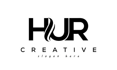 Letter HUR creative logo design vector	