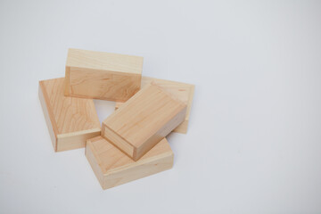 Wood box on white background.