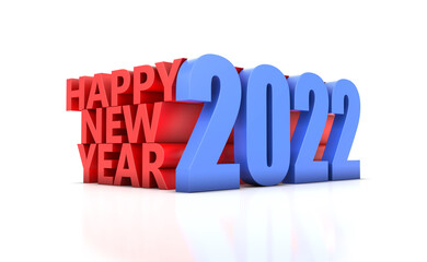 New Year 2022 Creative Design Concept - 3D Rendered Image	
