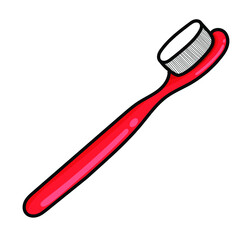 Toothbrush equipment tools vector illustration simple. dentist things with white background