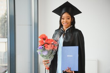 portrait of Beautiful African-American graduate