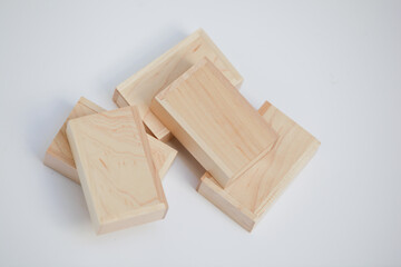 Wood box on white background.