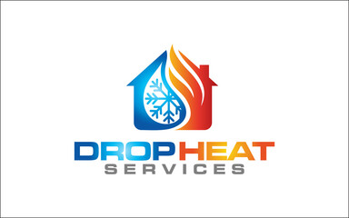 Illustration graphic vector of plumbing, heating and cooling service Logo Design template-10