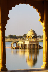 Gadi Sagar Temple on Gadisar Lake Jaisalmer Rajasthan