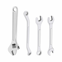 Mechanic tools set vector graphics