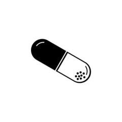 Simple pill vector flat icon
