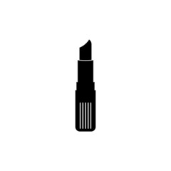 Stylish black and white lipstick flat icon with vector file
