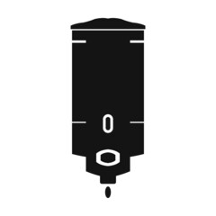 Hand wash gel and sanitizer flat icon. Simple editable vector illustration usable for web and print items.