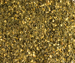 Hot green jalapeno peppers texture. Spices