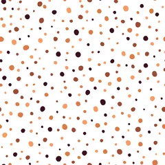 Tapeten Modernes skandinavisches nahtloses Muster mit braunen und orangefarbenen Punkten © FRESH TAKE DESIGN
