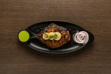 fish on a plate