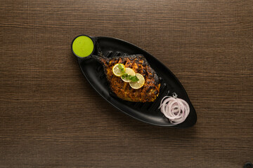 fish on a plate