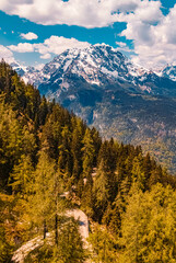 Beautiful alpine summer view at the famous Jenner summit near Berchtesgaden, Bavaria, Germany