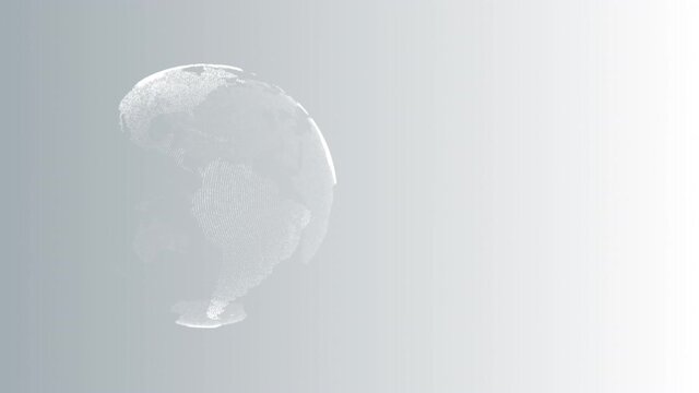 Digital Clouds Earth rotating animation 3D rendering scientific growth data network planet earth rotating Digital data globe