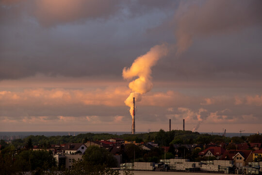 smoke from a factory