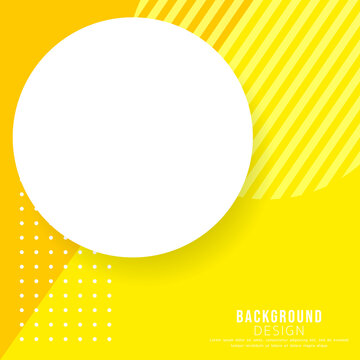 Abstract square color background , A large white circle for inserting text on an orange-yellow background. , Modern design for presentation and content online , illustration Vector EPS 10