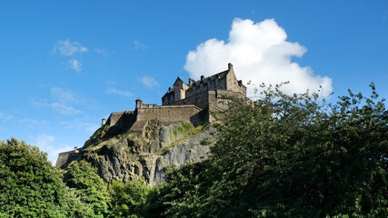 Fototapeta na wymiar Edinburgh Castle from the rear