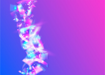 Fototapeta premium Neon Glitter. Blue Laser Sparkles. Luxury Foil. Cristal Tinsel.