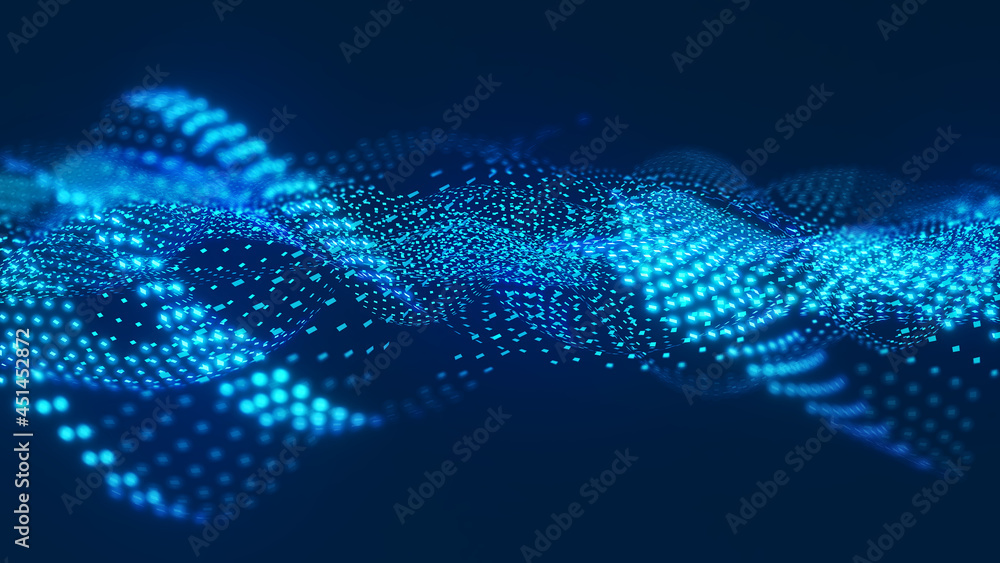 Aufkleber abstract background illustration movement of information,information processing,wave motion of data,