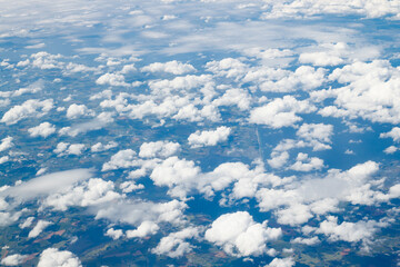 Aerial view from plane. Flight from Helsinki to Amsterdam.