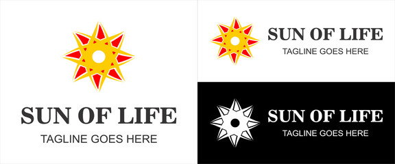 Obraz premium Vector design elements for your company logo, sun shape icon, modern, simple and minimalist logotype, business company template