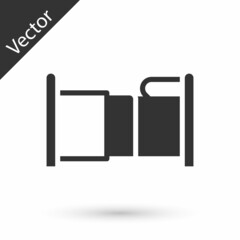 Grey Bed icon isolated on white background. Vector