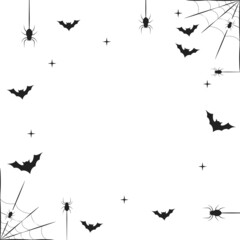 Halloween Background, Happy Halloween Background, Halloween Banner, Bat Vector, Spider Vector, Halloween Flyer Background, Vector Illustration Background