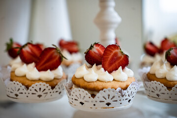 Wedding sweets, decorations and cupcakes, delicious and delicacies