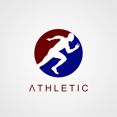 Fototapeta premium Running Man silhouette Logo Designs, Marathon logo template, running club or sports club