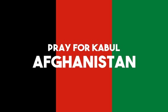 Pray For Kabul Afghanistan Design Vector