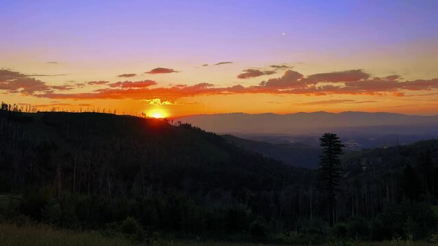 Beautiful Sunrise Time-lapse In New Mexico Rocky Mountain Landscape