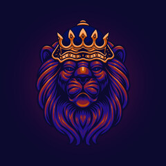 the king of lion illustration