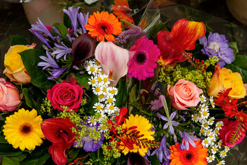 Colorful natural flowers bouquet