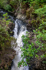 Waterfall in the low levels of Ben Venue, The Trossachs, Scotland