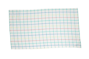 White napkin isolated on white background.