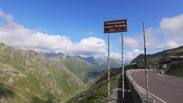 Famous Timmelsjoch High Alpine Road in the Austrian Alps also called Passo Rombo - travel photography