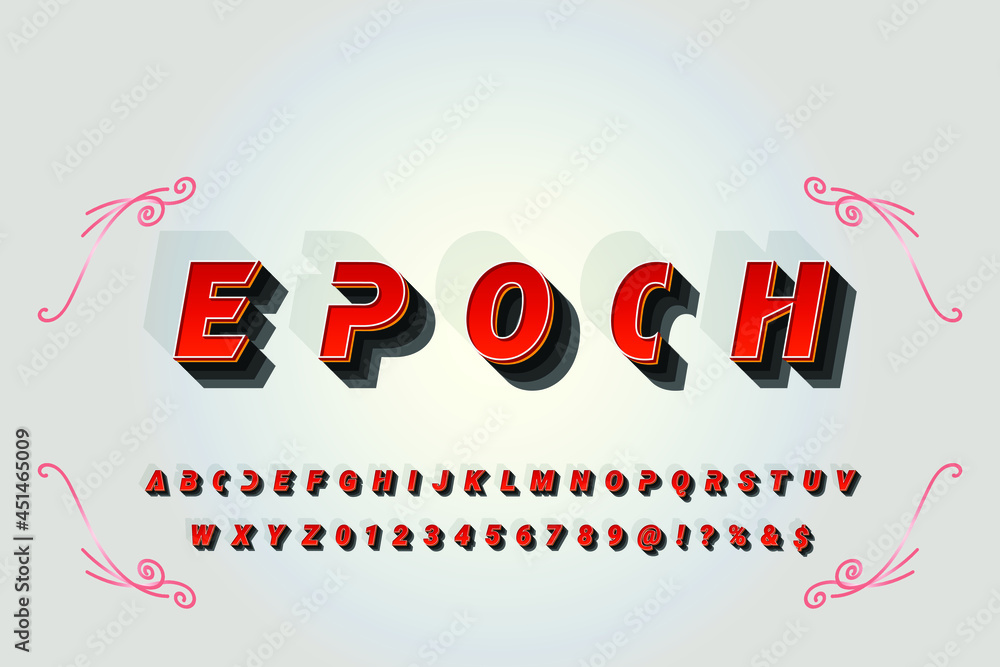 Poster font typeface vector typography creative font and numbers design concept. vector illustration modern