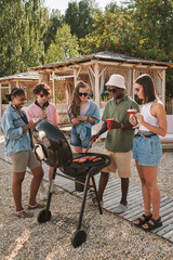 Friends Enjoying Beach Party