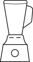 Continuous one line drawing a food processor. Vector illustration perfect for greeting cards, party invitations, posters, stickers, clothing. Silhouette of a blender icon