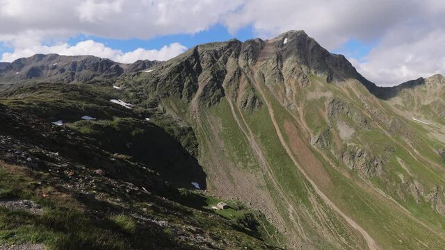 Famous Timmelsjoch High Alpine Road in the Austrian Alps also called Passo Rombo - travel photography