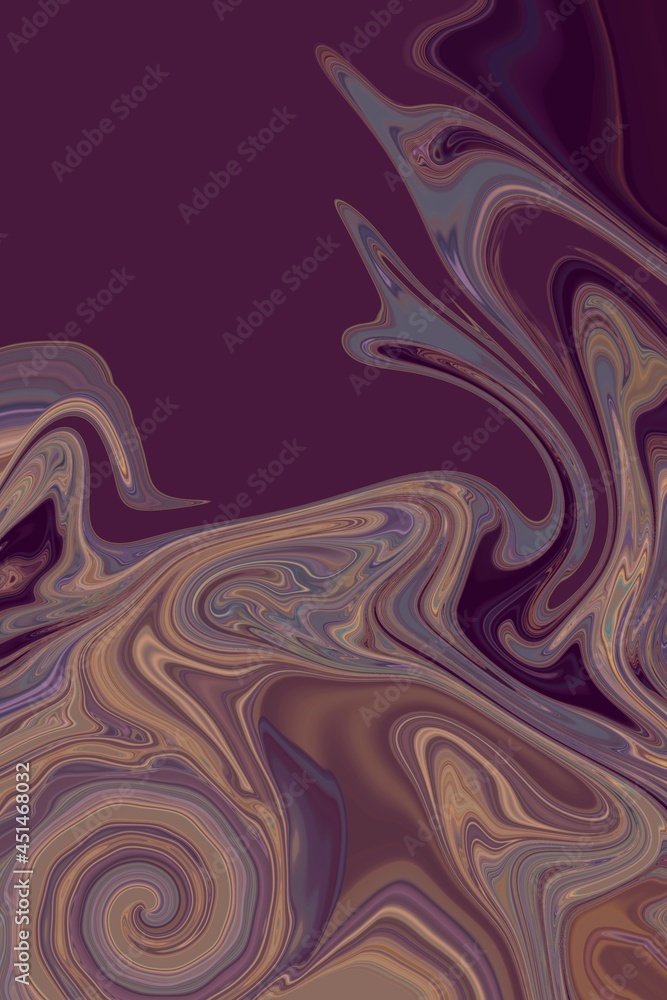 Poster abstract background with twirls and waves